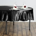 thumbnail image 2 of Efavormart 90" BLACK Wholesale Linens SATIN Round Tablecloth for Kitchen Dining Catering Wedding Birthday Party Events, 2 of 4