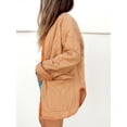 thumbnail image 2 of Luethbiezx Loose Coat with Contrast Long Sleeve - Women's Lightweight Quilted Jackets, 2 of 3
