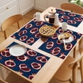 thumbnail image 5 of Red Blue Fruit Placemats Set of 6 Summer Fruits Geometric Art Place Mats Indoor Wipeable Table Mats Washable Cloth Dining Table Placemats for Kitchen Holiday Party Home Decor 13x19 Inch, 5 of 9