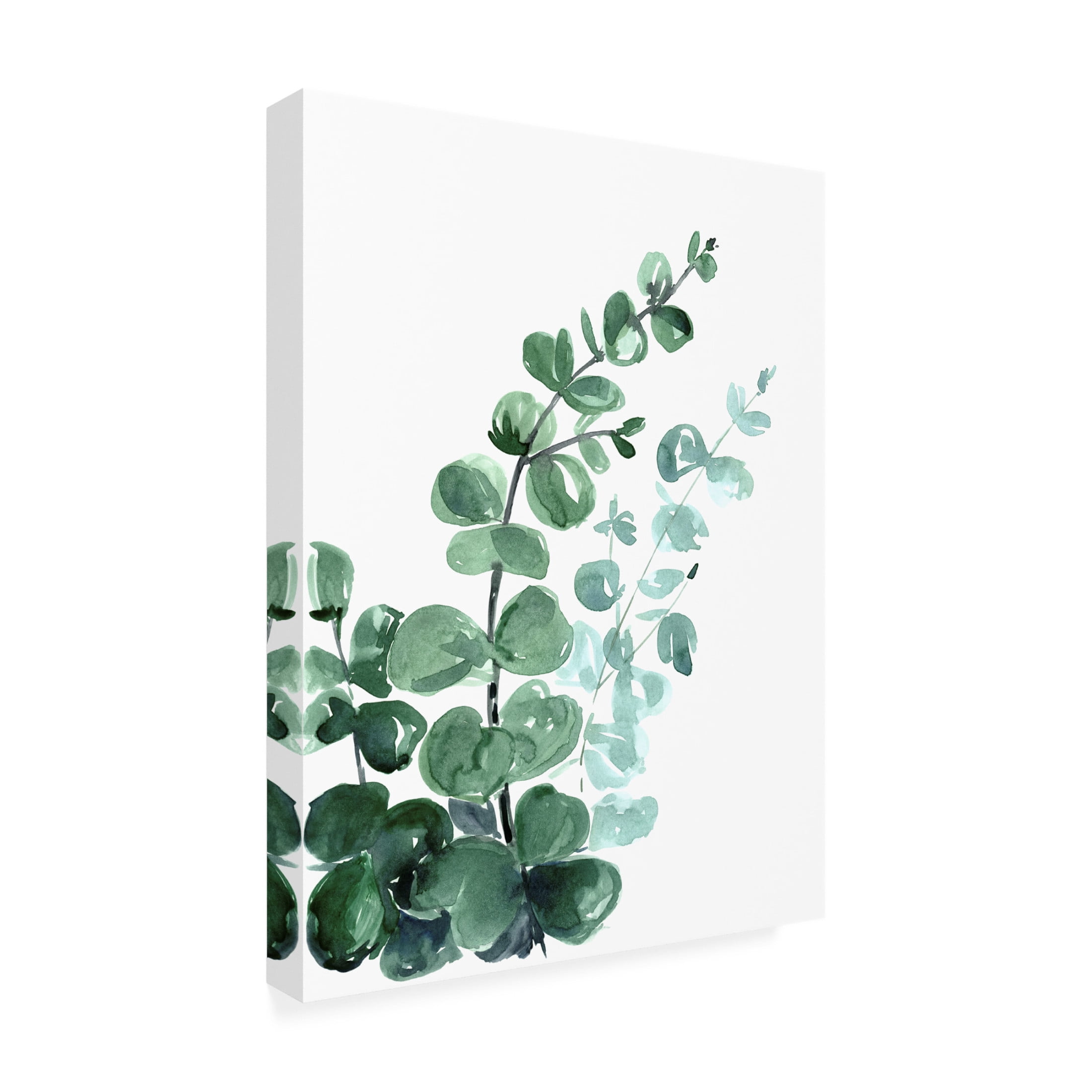 Canvas Wall Art - blursbyai 'Watercolor Eucalyptus Bouquet' Wall Art for Living Room, Bedroom, or Office Décor by Trademark Fine Art - 14 x 19 Inches