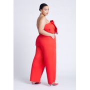 ELOQUII Women's Plus Size Flower Jumpsuit