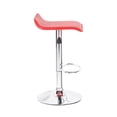 thumbnail image 3 of Belleze Bar Stool Leather Modern Adjustable Swivel Barstools Hydraulic Chair, Set of 2, Red, 3 of 5