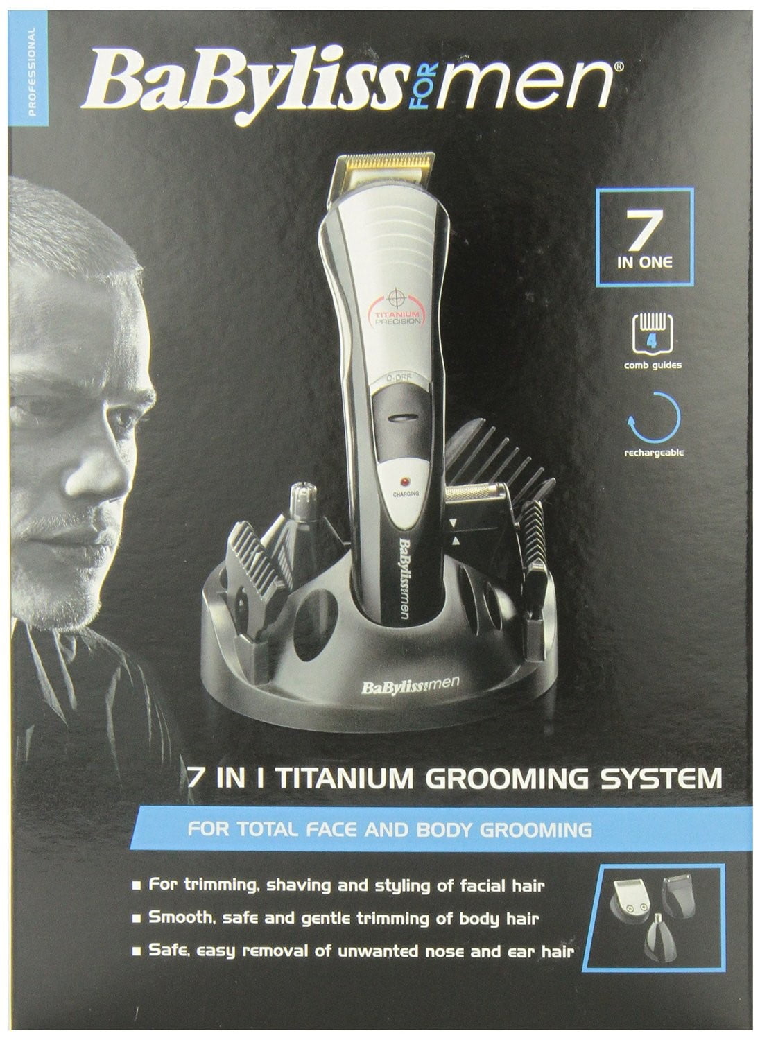 babyliss 10 in 1 titanium groomer charger