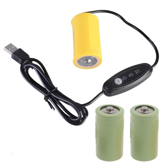 ANXPTIME USB 5V Power Converter Cable Cord Replacement for 1-3pcs 1.5V LR20 D Batteries
