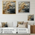 thumbnail image 4 of Designart "Spiraling Gold And Beige River" Abstract Painting Canvas Wall Art, 4 of 7