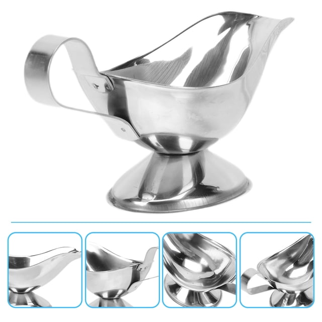 SHINYPASING Gravy Boats Stainless Steel for Serving Salad Dressing 1Set