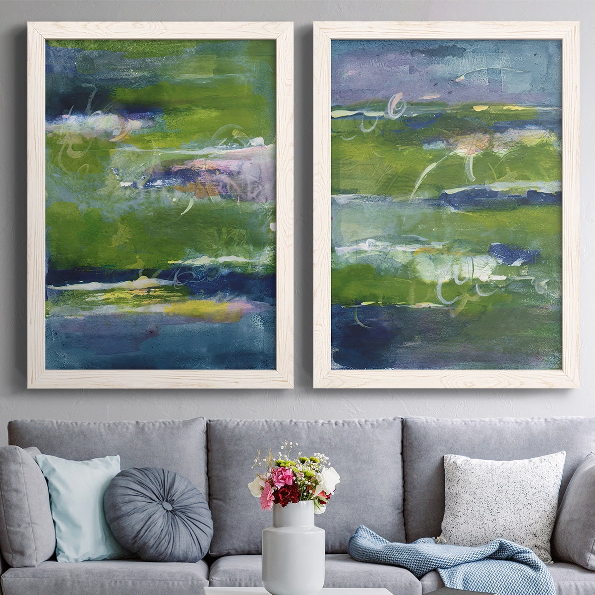 Bales of Color I - Premium Framed Canvas 2 Piece Set - Ready to Hang