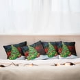 thumbnail image 7 of Ambesonne Christmas Throw Pillow Cover 4 Pack, Xmas Tree Cartoon, 18", Multicolor, 7 of 7