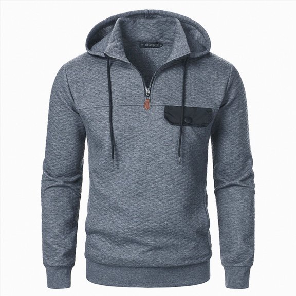 Men's Zip Up Hoodies Hooded Sweatshirt Midweight Athletic Hoodies for Men Long Sleeve Pullover Casual Jackets