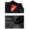 thumbnail image 5 of Ceisia Men's Bomber Jacket Ribbed Collar Full Zip Long Sleeve Casual Lightweight Flight Jacket With Arm Pocket Black XXXXL Gift, 5 of 9
