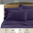 thumbnail image 2 of Twin XL 6-Piece Sheet Set 800-Thread Count 100% Pure Organic Cotton, 18" Deep Pockets (1 Flat, 1 Fitted, 4 Pillowcases) - Plum, 2 of 7