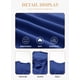 thumbnail image 5 of Blusa Eytino para mujer, talla grande, cuello en V, chifón, 4X, azul, 5 of 6