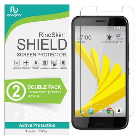 (2-Pack) RinoGear HTC Bolt Screen Protector Case Friendly Accessories Flexible Full Coverage Clear TPU Film