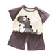 thumbnail image 1 of Odeerbi 3M-6Y Niños Trajes de Verano Estampado de Dinosaurios Camiseta de Algodón de Manga Corta Pantalones Cortos Conjunto de Dos Piezas Cintura Elástica, 1 of 3