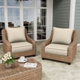 thumbnail image 2 of Pakunoda Patio Cushions for Outdoor Furniture 24” X 24” X 5”, Water Resistant Outdoor Deep Seat Cushions, Fade Resistant Replacement Cushions for Outdoor Furniture, Cream, 2 of 6