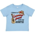 thumbnail image 3 of Inktastic I Listen to Country Music with My Auntie Guitar and Hat Boys or Girls Baby T-Shirt, 3 of 5