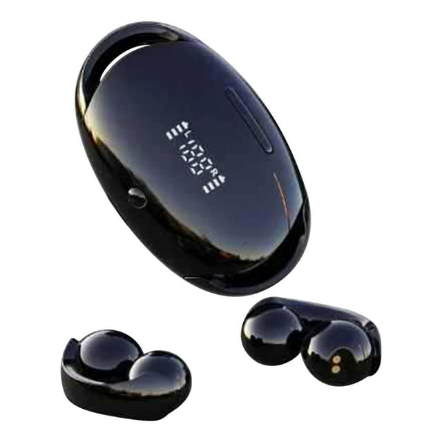 Cómodo auricular con clip para la oreja, calidad de sonido de alta fidelidad, Bluetooth 5.3 de largo alcance, pantalla digital inteligente, modelo privado, auricular Bluetooth universal.