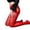 Red, variant on Men's High Gloss Elastic Nylon Sheer Tights with Lace Panties and Stockings for a Smooth Shiny