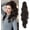 Darkest Brown, variant on 24'' Clip Ponytail Extension for Women with Claw Clip Layered Synthetic Hair Heat Resistant Clips In Curly Hair Ponytail Extensions Wedding Party Daily Use (Copper Red, 4.5OZ)