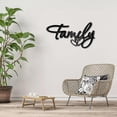 thumbnail image 6 of Family Metal Wall Art Decor Black Wall Silhouette Hanging Decor Iron Wire Wall Art Sculpture Decoration Sign Cut Out Minimalist Blessed Ornament for Farmhouse Indoor Outdoor Home 6 x 12Inch, 6 of 9
