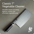 thumbnail image 2 of Shun Classic 7-Inch Vegetable Cleaver, VG-MAX Core with Damascus Stainless Steel Cladding, Pakkawood Handle, 2 of 7