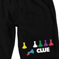 thumbnail image 2 of Clue Game Pieces Adult Black Sleep Pajama Shorts-3XL, 2 of 5