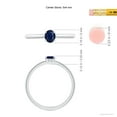 thumbnail image 4 of ANGARA Natural Classic Solitaire Oval Blue Sapphire Promise Ring in 14K White Gold for Women (Size-5x4mm) | September Birthstone, Anniversary, Jewelry Gift for Women | Natural Blue Sapphire Ring, 4 of 8