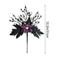 thumbnail image 3 of Xuniizn Halloween Flowers - 18" Artificial Flowers Stems Gothic Black Artificial Flowers for Halloween Indoor Tables Centerpiece Party Decor, Halloween Decorations, 3 of 7