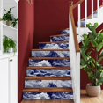 thumbnail image 6 of Peel and Stick Wallpaper Contact Paper Vintage Wave Navy Blue White Ocean Coastal Blue Sea Stormy Waves Ocean Self Adhesive and Removable 24in x 118in, 6 of 8