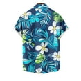 thumbnail image 7 of UVEASISHA Men's Button Down Shirts, Hawaiian Shirt for Men Big and Tall Casual Floral Shirts Summer Short Sleeve Beach Tropical Shirt Sky Blue XL, 7 of 7