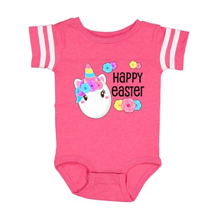 

Inktastic Happy Easter- unicorn egg Gift Baby Boy or Baby Girl Bodysuit