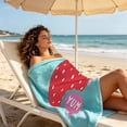 thumbnail image 5 of Bradem Summer Oversized Cotton Beach Towel, 60x28 In, (Watermelon) Cute Cartoon Print Beach Blanket, Extra Large Microfiber Quick-Drying Pool Towel, Summer Gifts for Women, 5 of 9