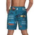 thumbnail image 4 of Uemuo Construction Trucks Pattern Mens Swim Trunks Quick Dry Board Shorts with Mesh Lining, Stretch Beach Shorts Quick Dry No-Chafing Board Shorts-X-Large, 4 of 9
