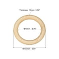 thumbnail image 2 of Unique Bargains 5Pack 100mm(4') Natural Wood Rings, 15mm Smooth Unfinished Wooden Circles, 2 of 7