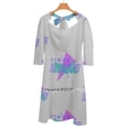 thumbnail image 2 of C'est Ok d'Tre Meh Robe Évasée Nœud Cœur Design Mode Grande Taille Robe Ample Meh Lol Rétro Années 80 Triangle Cool, 2 of 5