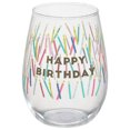 thumbnail image 2 of Slant Collections Stemless Wine Glass, 20-Ounce, Happy Birthday Candles, 2 of 2
