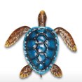 thumbnail image 4 of Decoración de pared de tortuga azul, arte de pared de mar, océano, costa, decoración de pared de animales de hierro, decoración de dormitorio para el hogar, 4 of 9