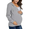 JNniff Women's Maternity Full-Zip Hooded Jacket Sweatshirts