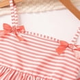 thumbnail image 6 of UngA Girl's 2 Piece Striped Outfits Cami Top Wide Leg Pants Ruffle Hem Toddler Kids Summer Clothes with Pockets 3-4 Years,Pink, 6 of 7