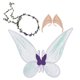 thumbnail image 1 of Sonducket Hada elfo lindo disfraz de Halloween Cosplay ala de Ángel brillante vestido colorido de flores pendientes accesorios de fotografía Disfraces de disfraces Violeta 60*48cm, 1 of 6