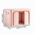 thumbnail image 3 of Foldable Linen Storage Box, Clear Window Clothes Organizer, Double Zipper Blanket Storage Bin With Handles For Bedding, Dorm, Closet, Seasonal Garment Organization, 3 of 6