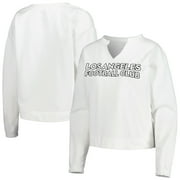 Women's Concepts Sport White LAFC Sunray Notch Neck Long Sleeve Top