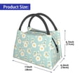 thumbnail image 2 of Yiaed Floral Daisy Print Lunch box lunch bag Portable Insulated Lunch Box for Women Men Cooler Tote Bag with Front Pocket for Work Picnic Travel, 2 of 6