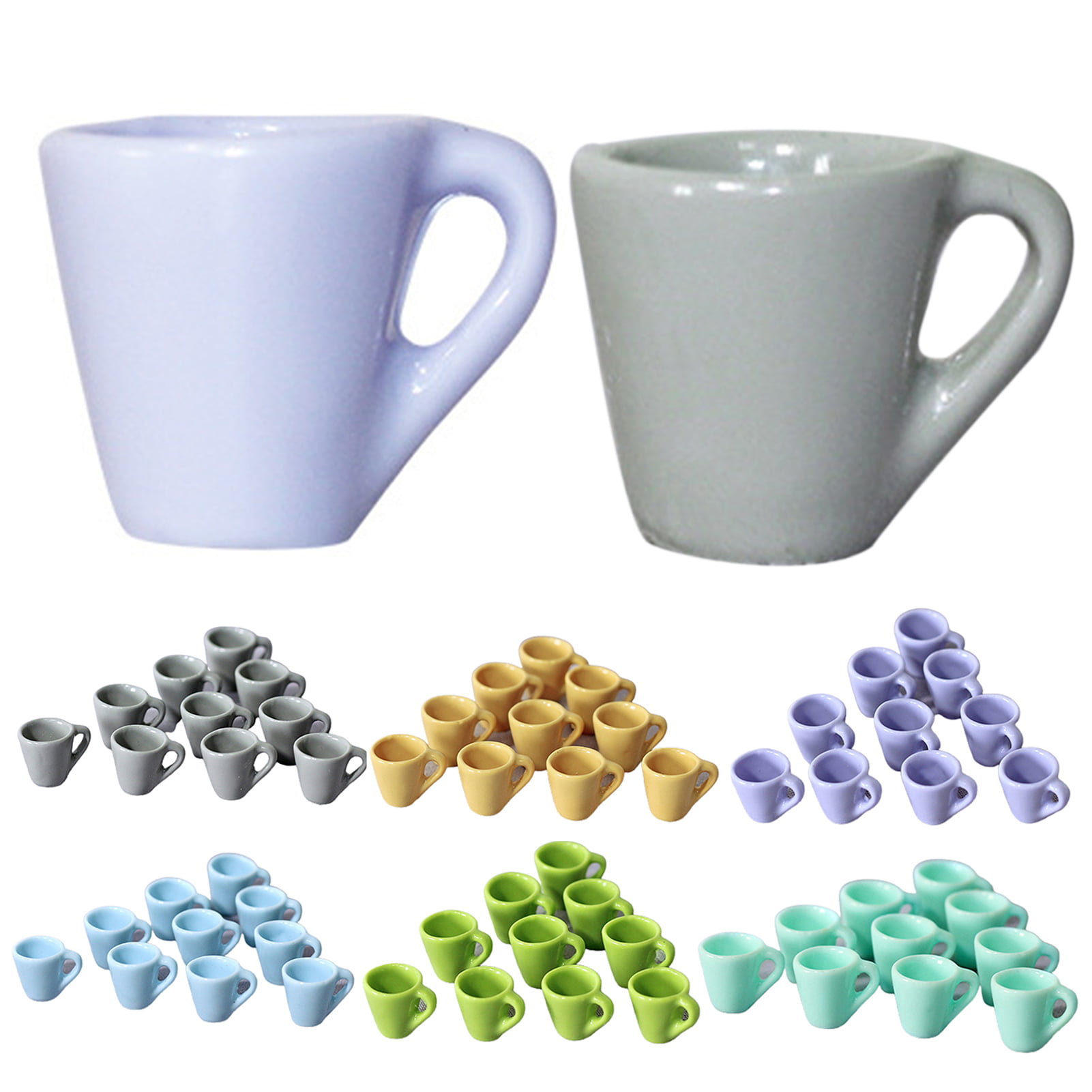 6pcs Mini Coffee Cup Miniature Dollhouse Food Drink Home Tableware Decorss!
