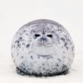 thumbnail image 2 of Chubby Blob Seal Pillow Soft Fat Hugginchesg Pillow Stuffed Cotton Animal Seal Plush Toy Throw Pillows Cuddly Gift (23.6 inches), 2 of 4