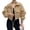 Khaki short zip up jacket women a1, variant on Womens Cropped Long Sleeve Jacket Solid Color Zip Up Lightweight Oversized Utility Anorak Coat with Pockets Casual Fashion Fall Outfit, White M