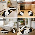 thumbnail image 4 of Black and Gold Marble Pattern Bath Mat Set Of 2,Non-Slip Rug for Bathroom,Kitchen,Bedroom,Entrance, 30x17 and 23.5x15.7 Inches, 4 of 5