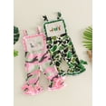 thumbnail image 3 of BemeyourBBs Toddler Baby Girl Duck Hunting Outfit Camouflage Romper Overalls One Piece Summer Clothes Baby Girl Animal Embroidery Sleeveless Bell Bottom Jumpsuits Overalls, 3 of 9