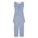 thumbnail image 5 of Conjunto de Ropa de Salón para Mujer Cuello Redondo Blusa sin Mangas Sólida Y Pantalones Cortos de Cintura Elástica Pantalones, Pantalones Cortos de Verano para Mujeres, 5 of 7