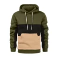 thumbnail image 3 of Sudadera con capucha de retazos para hombre, ropa informal holgada de lana, ropa de calle cálida, prendas de vestir deportivas de moda para Otoño e Invierno, 3 of 3